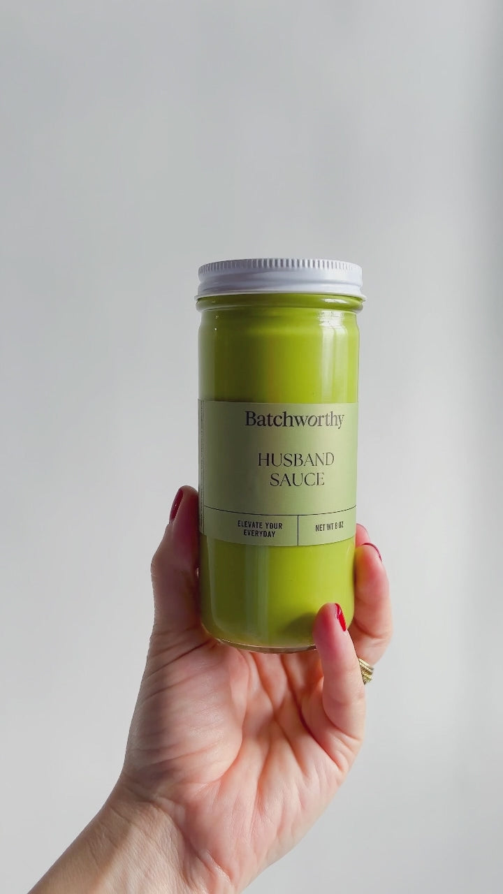 Video of a person with blonde hair enjoying our sauces.